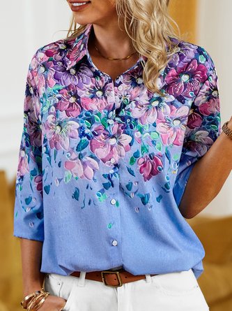 Floral Casual Loose Blouse
