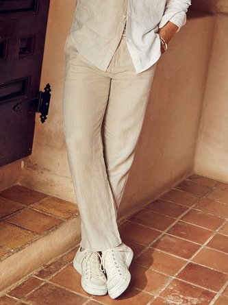 Cotton And Linen Casual Pants
