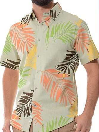 Men's Hawaiian Casual Coconut Short Sleeve Shirt