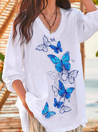 Butterfly Vacation Loose Tops