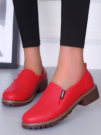 Women's Simple Solid Color Commuter Loafers