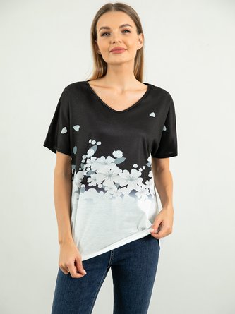 short sleeve shift floral shirts & tops