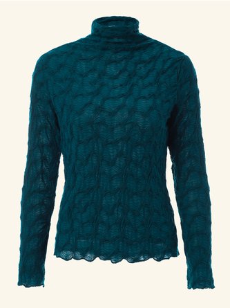Autumn/Winter Turtleneck Texture Knit Bottoming Shirts & Tops