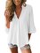 Chiffon V Neck Plain Casual Shirts & Blouses