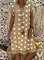 Women Midi V-Neck Short Sleeve Hollow Polka Dot Summer Plus Size Dress