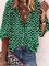Vintage Half Sleeve Boho Floral Printed V Neck Plus Size Casual Tops