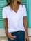 V Neck Short Sleeve Cotton T-Shirts