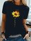 Short Sleeve Floral Casual Crew Neck Shirts & Tops