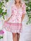 Floral Short Sleeve Holiday Dresses