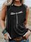 Crew Neck Shift Cotton-Blend Casual Vests