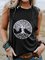 Abstract Sleeveless Casual Printed Shirts & Tops