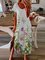Crew Neck Short Sleeve Floral Dresses