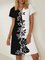 Printed Cotton-Blend Short Sleeve Dresses