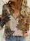 Printed Butterfly World Map Print Casual Shirts & Tops