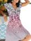 Polka Dots Short Sleeve Printed Cotton-blend V neck Casual Summer Pink Dress