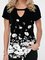 Floral Casual Shift Short Sleeve Shirts & Tops