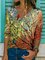 Floral Shift V Neck Shirts & Tops