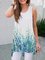 Crew Neck Shift Sleeveless Casual Shirts & Tops