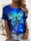 Holiday Butterfly Printed Short Sleeve T-Shirts
