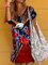 V Neck A-Line Short Sleeve Flag Dresses
