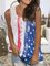 Crew Neck Sleeveless Flag Casual Vests