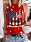 Flag Casual Sleeveless Vests