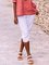 Summer Solid Cotton-Blend Casual Slim Cropped Trousers