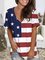 Casual Floral-Print Flag Shirts & Tops