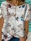 Cotton Printed Casual Crew Neck Shirts & Tops