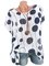 Linen Batwing Polka Dots Round Neck T-Shirts