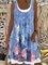 Cotton-Blend Sleeveless Casual Butterfly Dresses