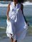 Solid Casual Cotton-Blend Dresses