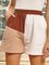 Casual Geometric Paneled Shorts Pants