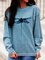 Crew Neck Animal Long Sleeve Shift Sweatshirt