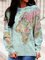 Casual Map Floral-Print Sweatshirt