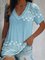 Mandala Printing Cotton Blends Casual Shirts & Tops
