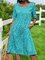 Shift Short Sleeve Floral Crew Neck Dresses