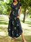 Short Sleeve Cotton-Blend Casual Floral Dresses