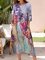 Casual Cotton-Blend 3/4 Sleeve Casual Dresses