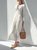 White Shift Women Daily Long Sleeve Casual Paneled Solid Spring Dress