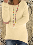 10 Colors Round Neck S-3XL Paneled Knit Wear Pullover Jumper Sweaters