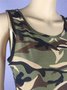 Sleeveless Tie Dyed Sexy Camouflage Tanks