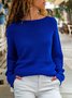 Simple Pure Color Casual Sweater