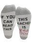 If You Can Read This Alphabet Slogan Socks Home Daily